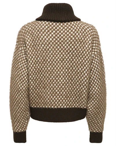 Only - ONLHaylo Zip Collar Strik - Coffee Bean